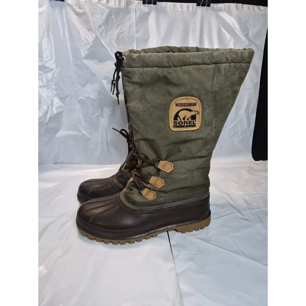 SOREL KAUFMAN WOODSMAN STEEL SHANK INSULATED WINTER BOOTS MENS SIZE 11